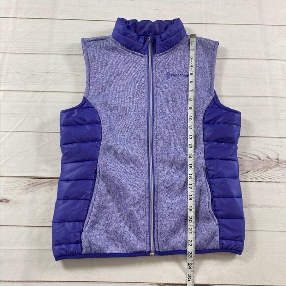 Free Country Kids Purple Full Zip Puffer Fleece Vest Jacket Large 14/16 - Picture 7 of 7